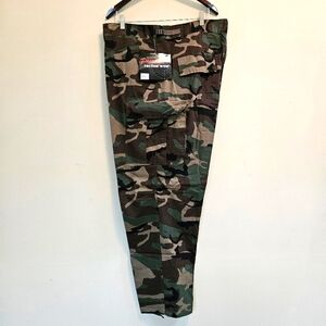 Prestige Tatical Wear Camouflage Woodland Cargo Pants Men Sz XXL RipStop BDU NWT